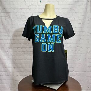 ZUMBA Fitness Zumba Game on Tee in black nwt Small